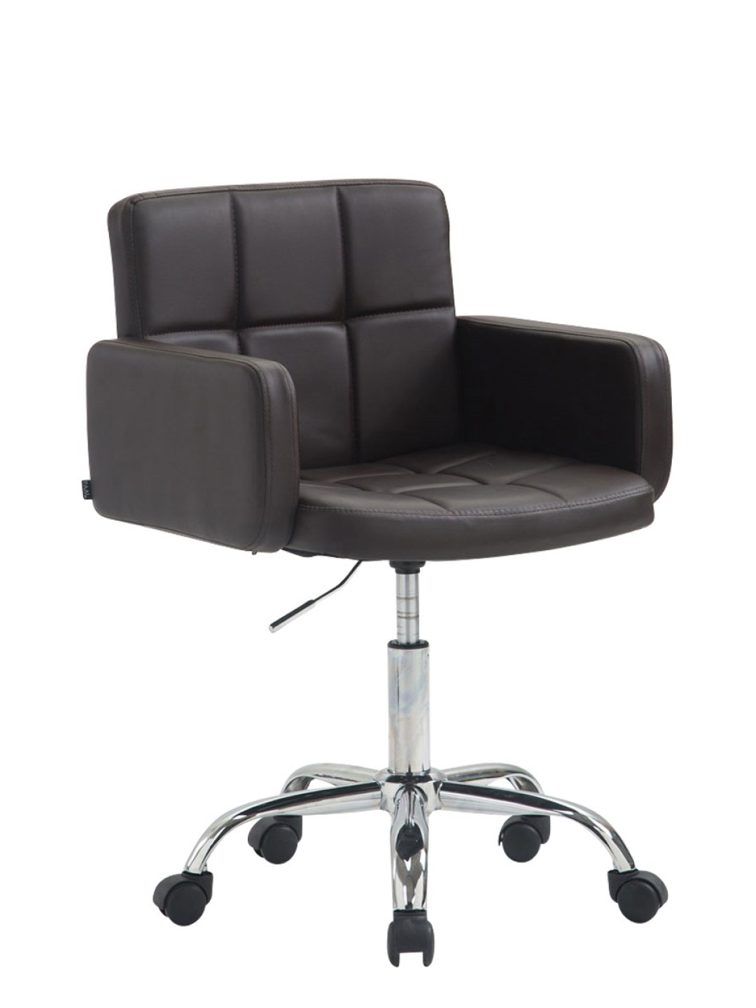 Taburete de trabajo Los Ángeles polipiel, marrón