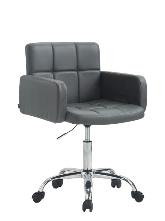 Taburete de trabajo Los Ángeles polipiel, gris Taburete de trabajo Los Ángeles polipiel, gris