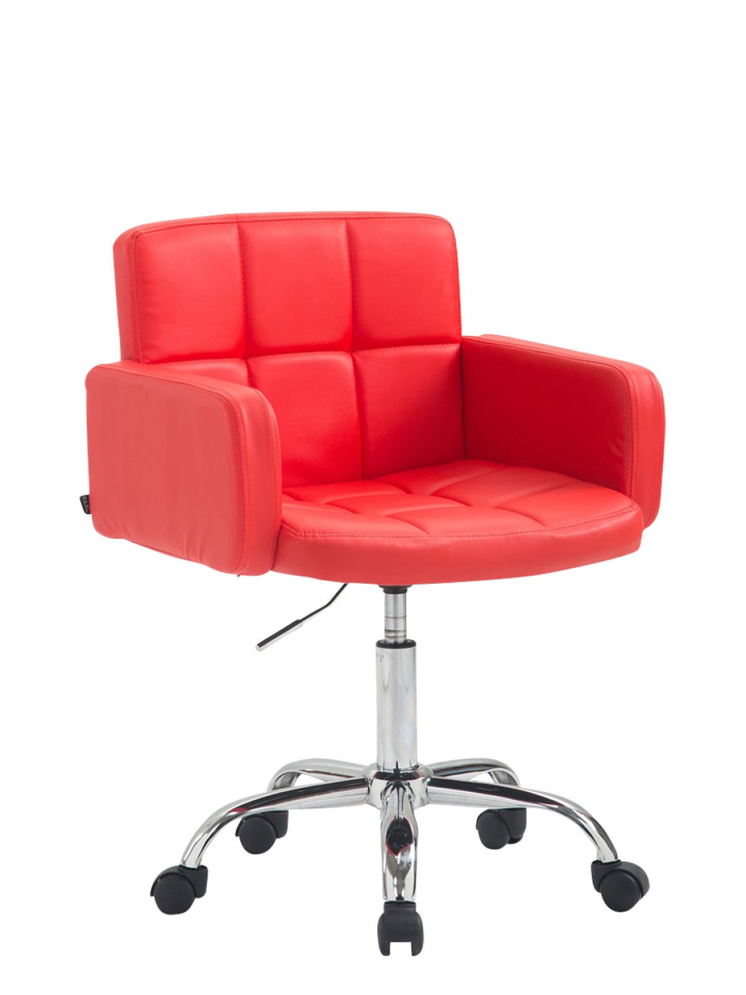 Taburete de trabajo Los Ángeles polipiel, rojo