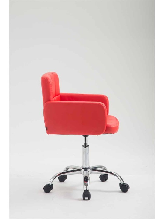 Taburete de trabajo Los Ángeles polipiel, rojo Taburete de trabajo Los Ángeles polipiel, rojo