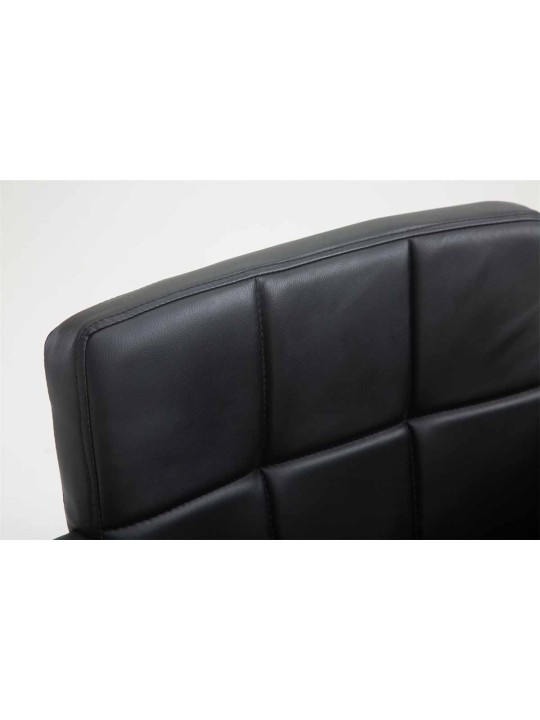 Taburete de trabajo Los Ángeles polipiel, negro