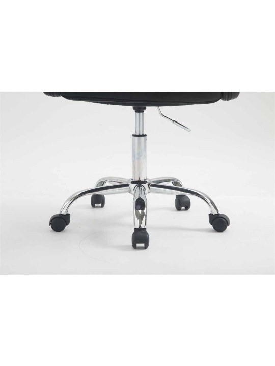 Taburete de trabajo Los Ángeles polipiel, negro