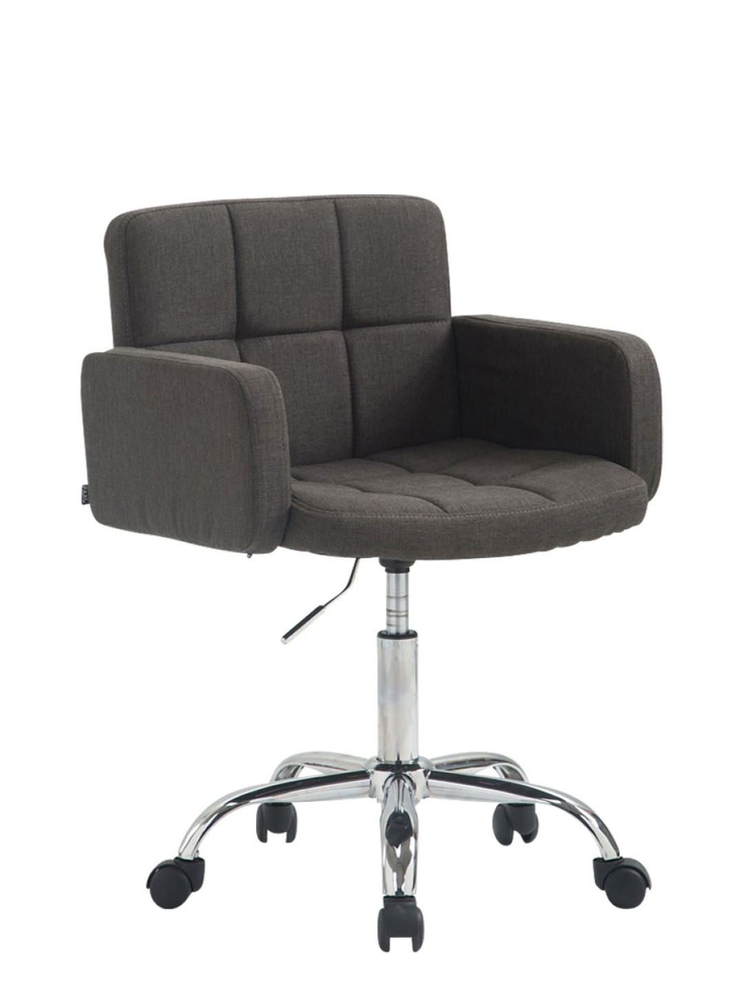 Taburete de trabajo tela Los Ángeles, gris oscuro