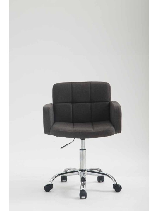 Taburete de trabajo tela Los Ángeles, gris oscuro