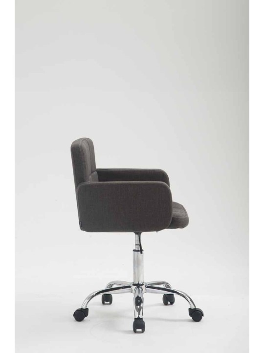 Taburete de trabajo tela Los Ángeles, gris oscuro