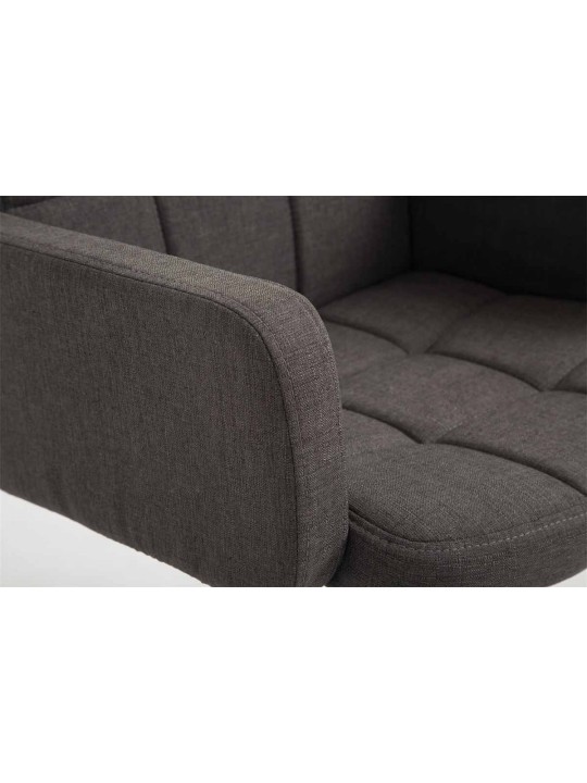 Taburete de trabajo tela Los Ángeles, gris oscuro