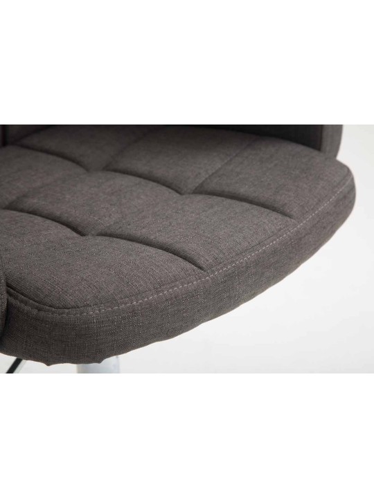 Taburete de trabajo tela Los Ángeles, gris oscuro