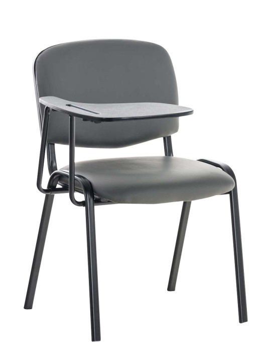 Silla Ken con mesa plegable símil piel, gris Silla Ken con mesa plegable símil piel, gris