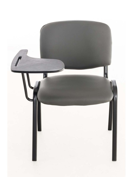 Silla Ken con mesa plegable símil piel, gris Silla Ken con mesa plegable símil piel, gris