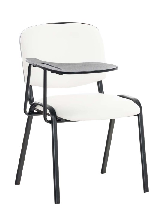 Silla Ken con mesa plegable símil piel, blanco Silla Ken con mesa plegable símil piel, blanco