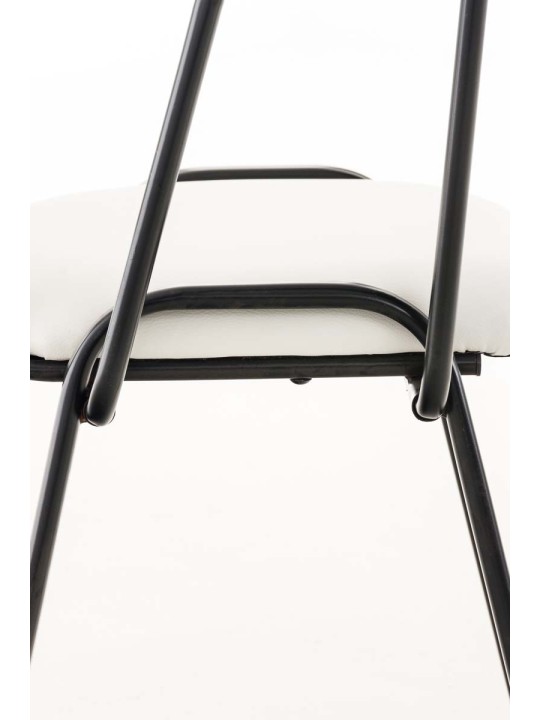 Silla Ken con mesa plegable símil piel, blanco Silla Ken con mesa plegable símil piel, blanco