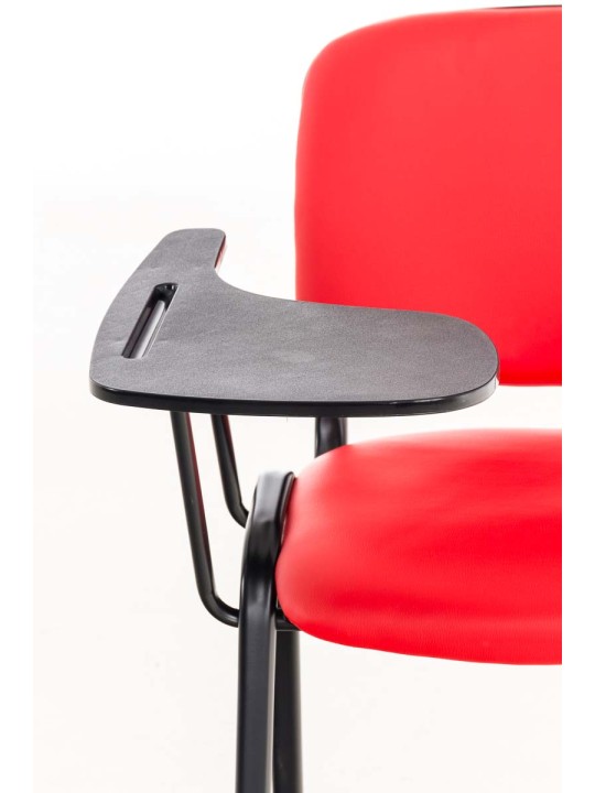 Silla Ken con mesa plegable símil piel, rojo Silla Ken con mesa plegable símil piel, rojo