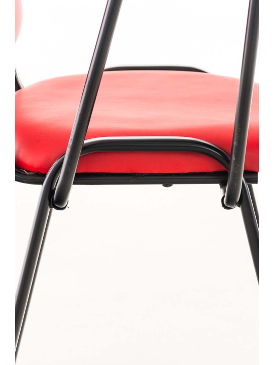 Silla Ken con mesa plegable símil piel, rojo Silla Ken con mesa plegable símil piel, rojo