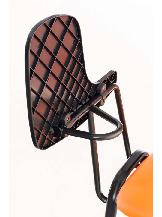 Silla Ken con mesa plegable símil piel, naranja Silla Ken con mesa plegable símil piel, naranja