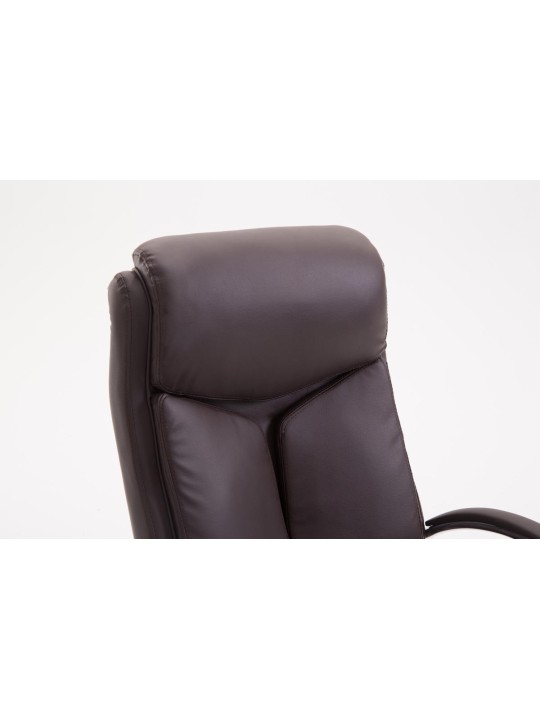 Silla de oficina Vaud piel sintética, marrón