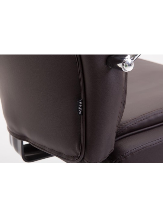 Silla de oficina Vaud piel sintética, marrón