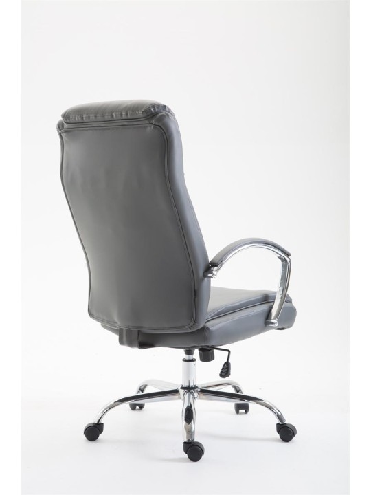 Silla de oficina Vaud piel sintética, gris