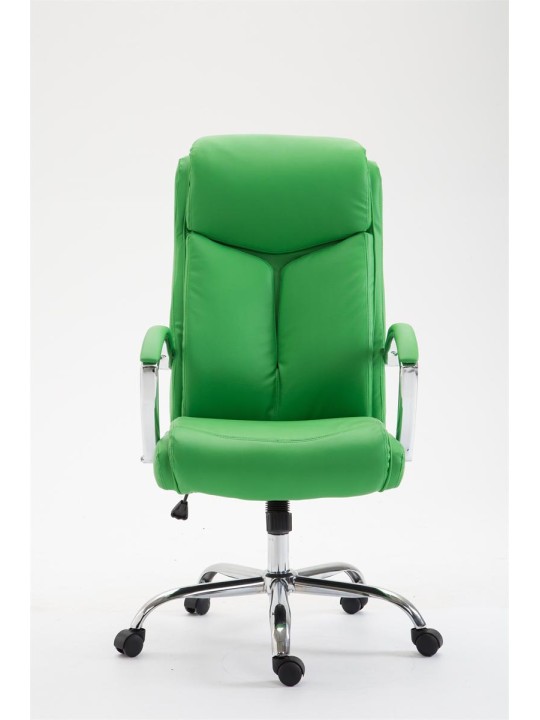 Silla de oficina Vaud piel sintética, verde