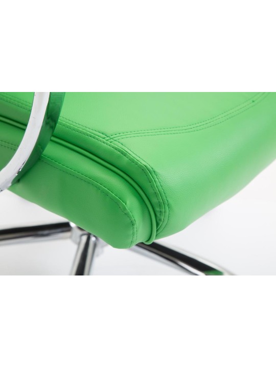 Silla de oficina Vaud piel sintética, verde