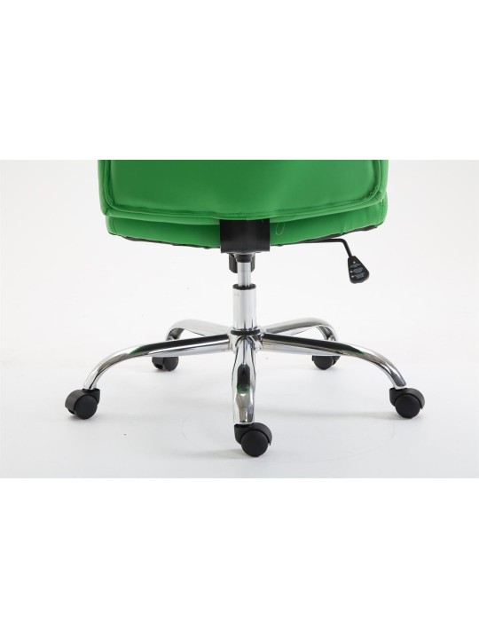 Silla de oficina Vaud piel sintética, verde