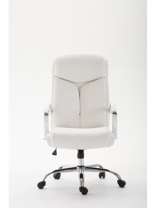 Silla de oficina Vaud piel sintética, blanco