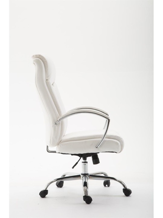 Silla de oficina Vaud piel sintética, blanco
