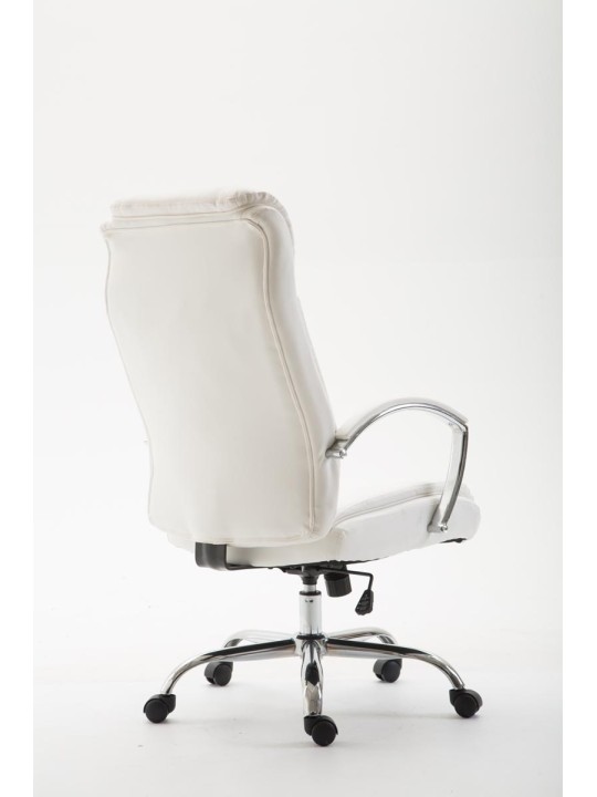 Silla de oficina Vaud piel sintética, blanco