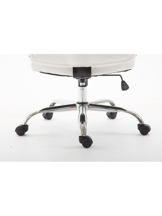 Silla de oficina Vaud piel sintética, blanco