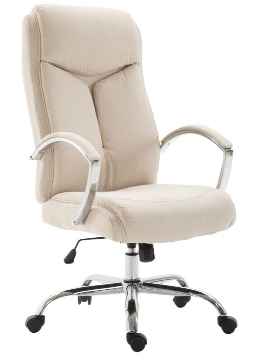 Silla de oficina tela Vaud, crema