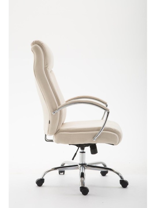 Silla de oficina tela Vaud, crema