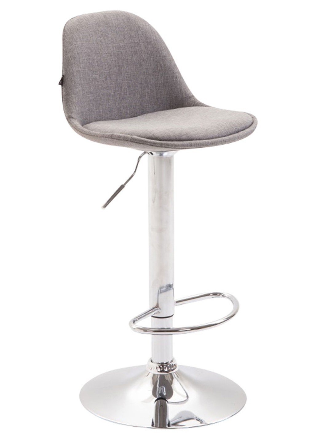 Taburete de bar Kiel tela, gris