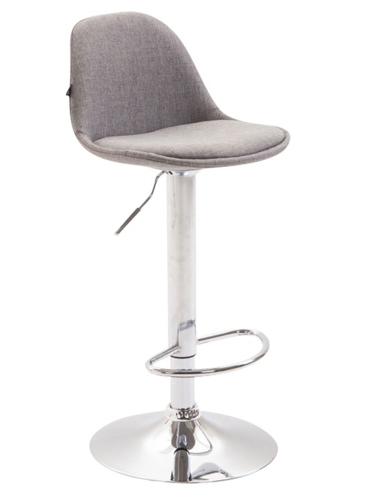 Taburete de bar Kiel tela, gris