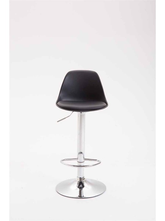 Taburete de bar Kiel de piel sintética, negro