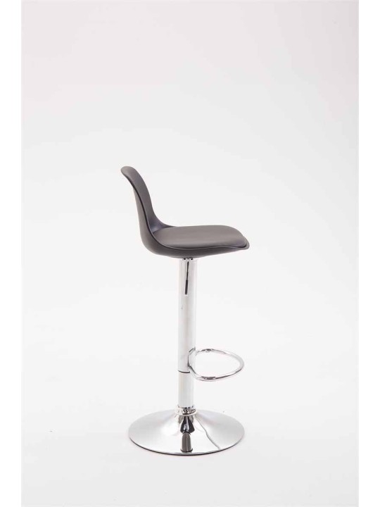 Taburete de bar Kiel de piel sintética, negro