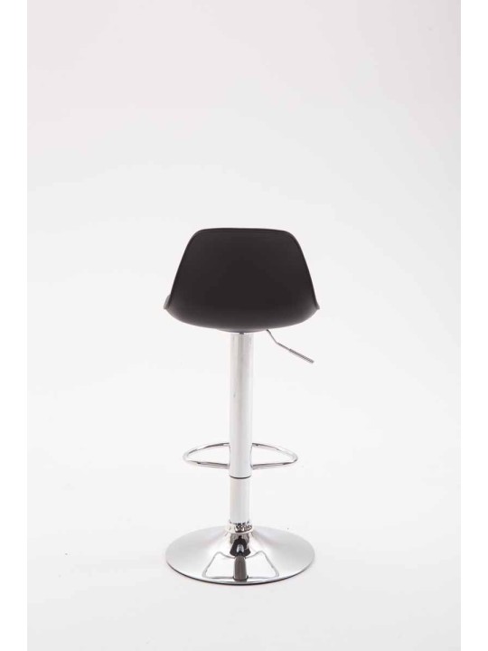 Taburete de bar Kiel de piel sintética, negro