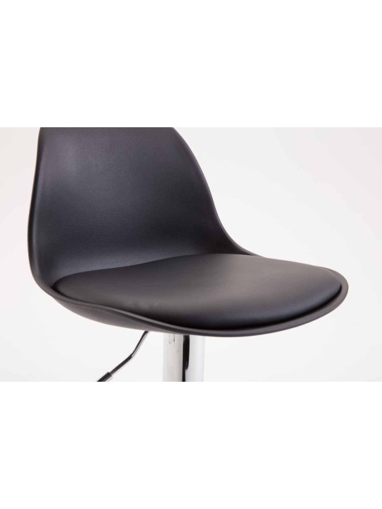 Taburete de bar Kiel de piel sintética, negro