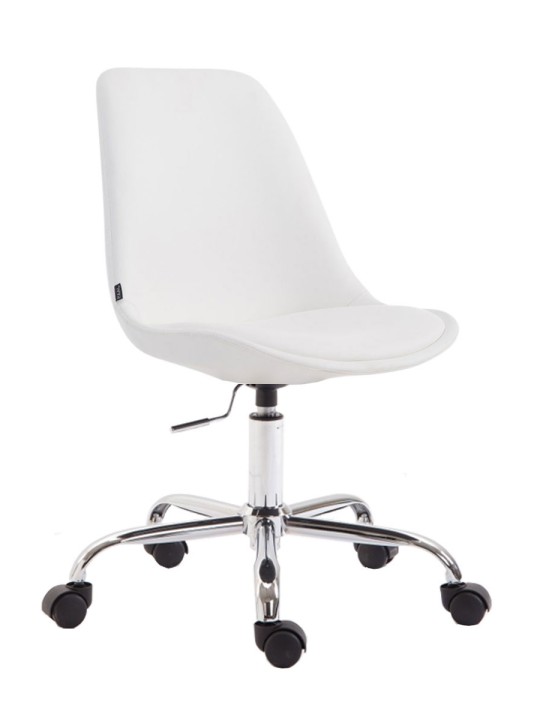 Silla de oficina Toulouse ecopiel, blanco