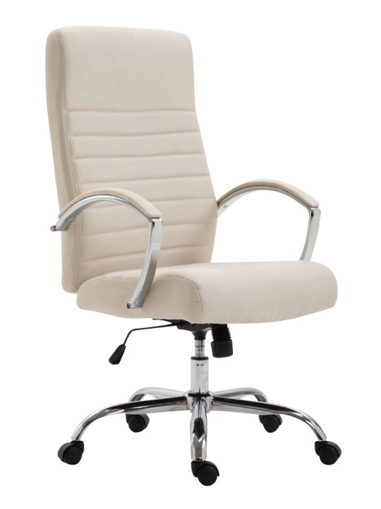 Silla de oficina tela Valais, crema