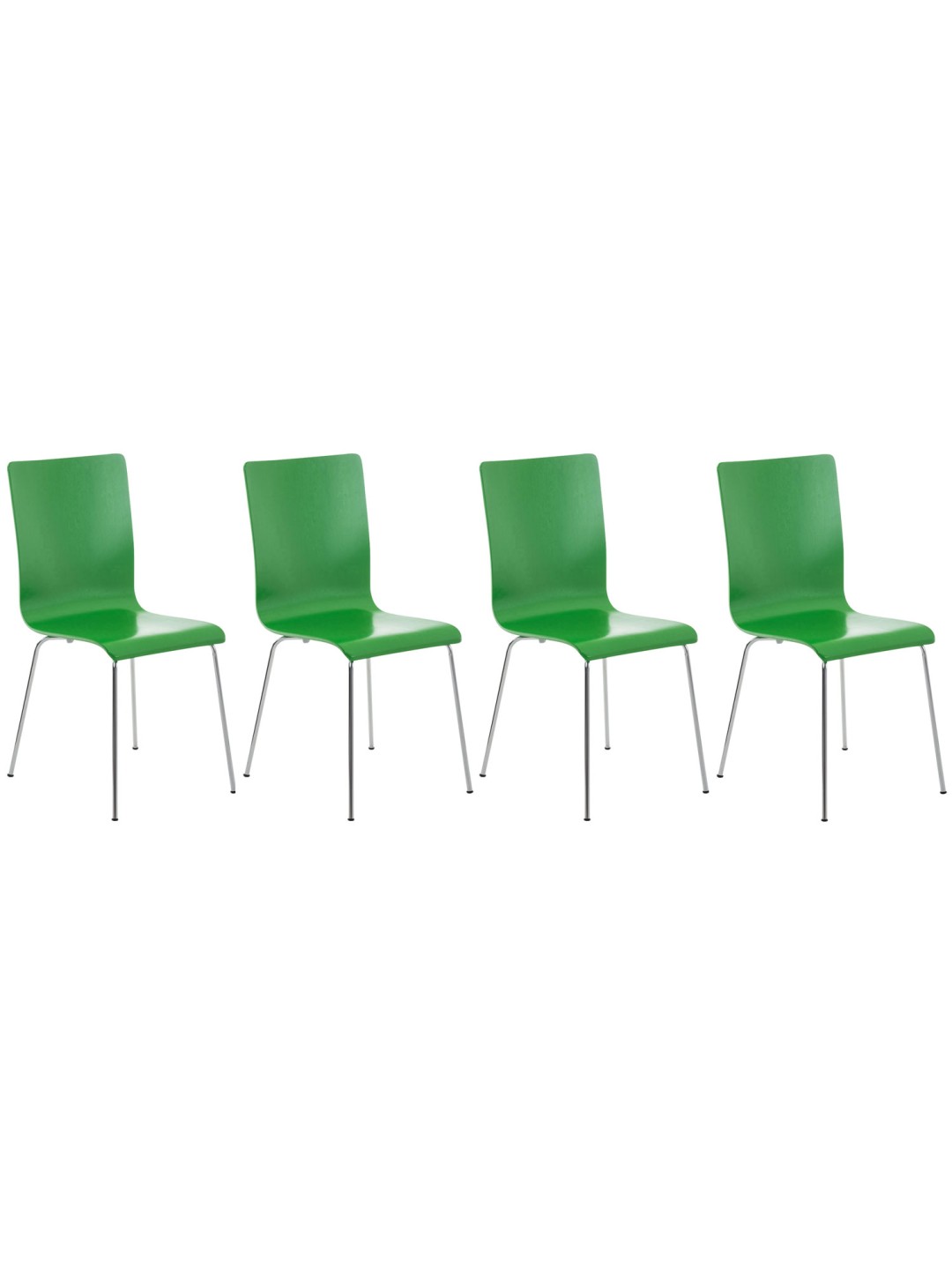 Juego de 4 sillas de visita Pepe, verde