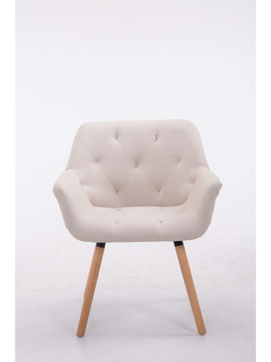 Silla de visita Cassidy tela Roble Natura, beige