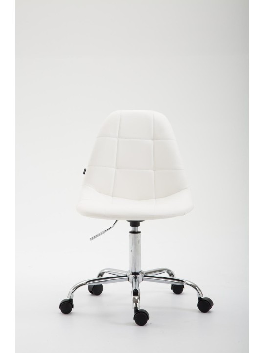 Silla de oficina Reims piel sintética, blanco