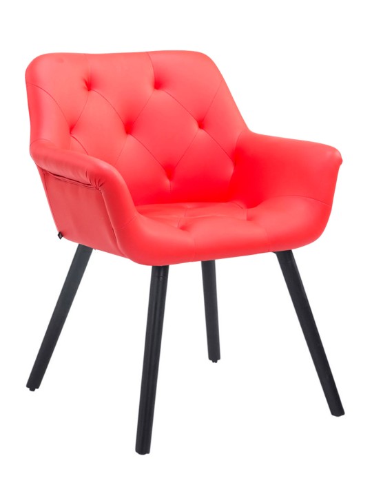 Silla de visita Cassidy de piel sintética, rojo