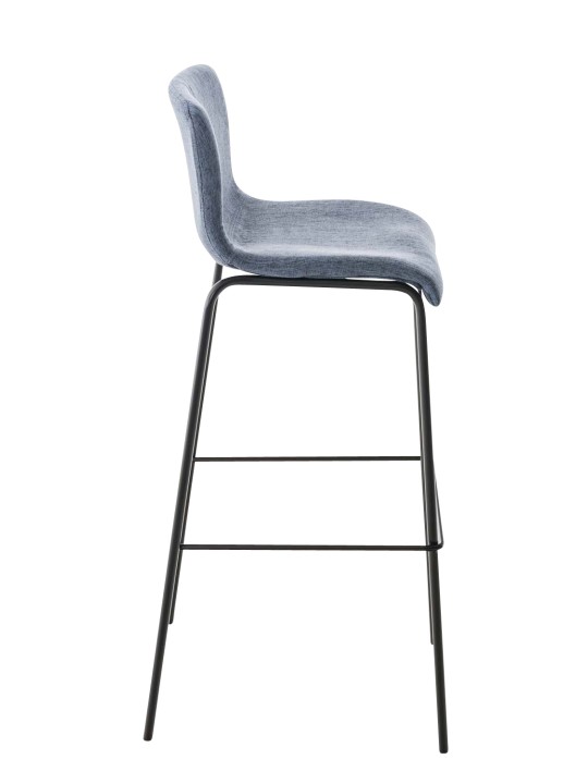 Taburete de bar Tela Hoover Estructura de 4 pies, azul Taburete de bar Tela Hoover Estructura de 4 pies, azul