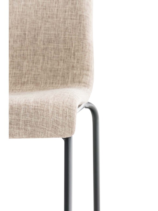 Taburete de bar Tela Hoover Estructura de 4 pies, crema Taburete de bar Tela Hoover Estructura de 4 pies, crema