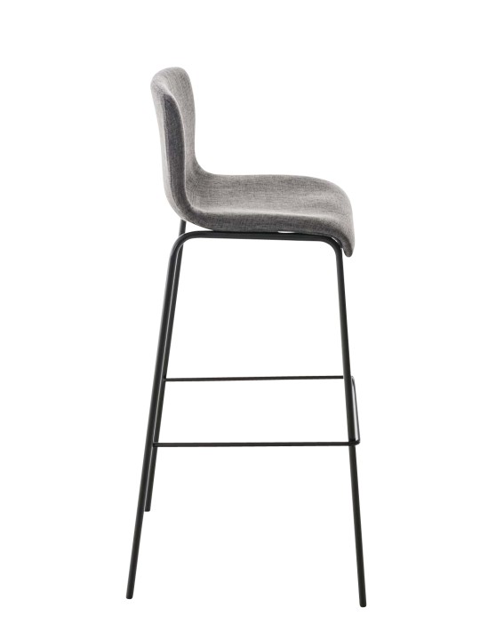 Taburete de bar Tela Hoover Estructura de 4 pies, gris claro Taburete de bar Tela Hoover Estructura de 4 pies, gris claro