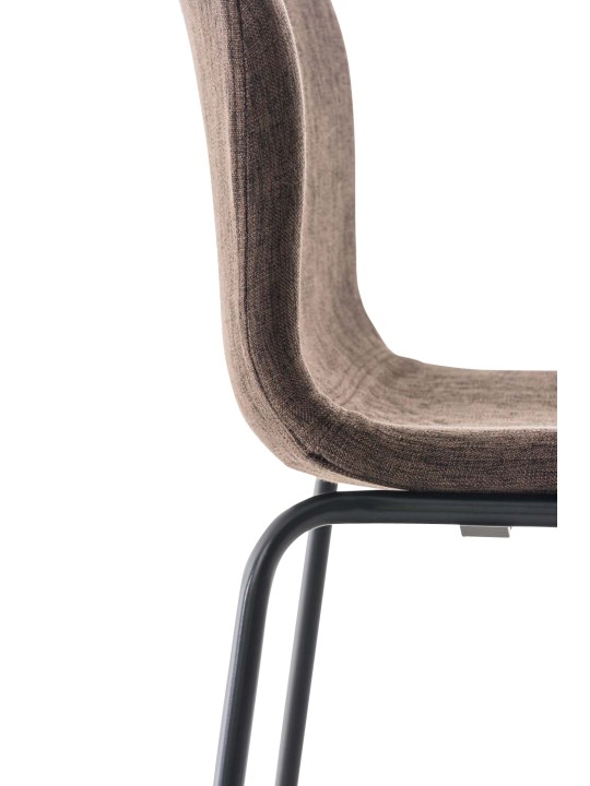 Juego de 2 taburetes de bar Tela Hoover Estructura de 4 pies, marrón