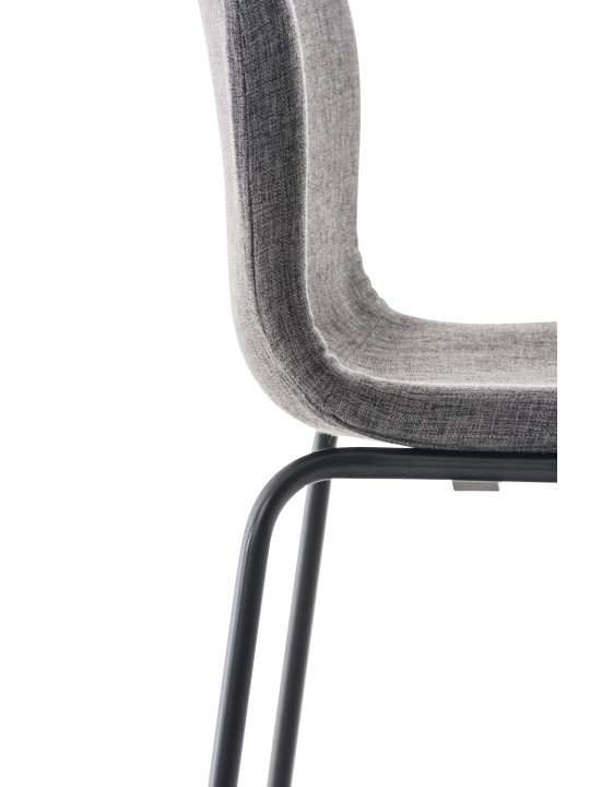 Juego de 2 taburetes de bar Tela Hoover Estructura de 4 pies, gris claro