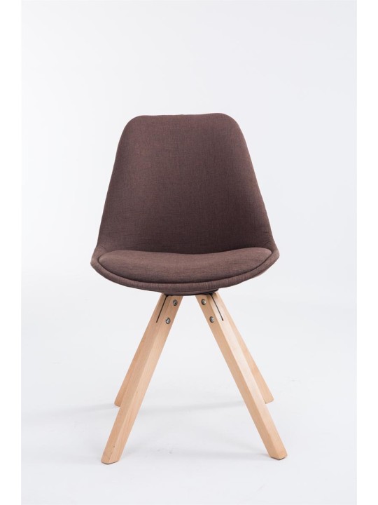 Silla de visita tela Toulouse Natura Square, marrón Silla de visita tela Toulouse Natura Square, marrón