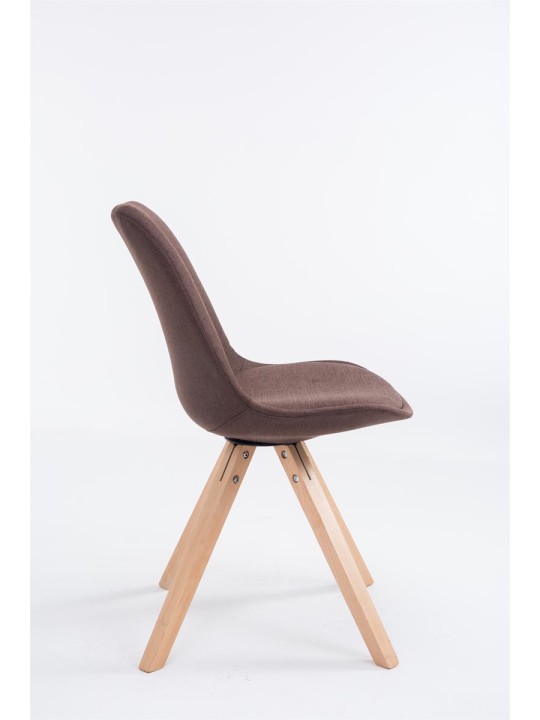 Silla de visita tela Toulouse Natura Square, marrón Silla de visita tela Toulouse Natura Square, marrón