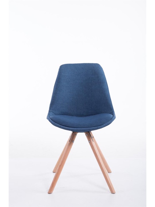 Silla de visita tela Toulouse Natura redonda, azul Silla de visita tela Toulouse Natura redonda, azul